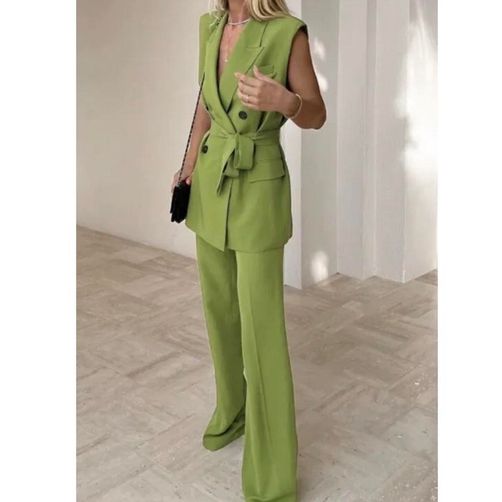 ZARA SUIT Wide Leg Trousers
